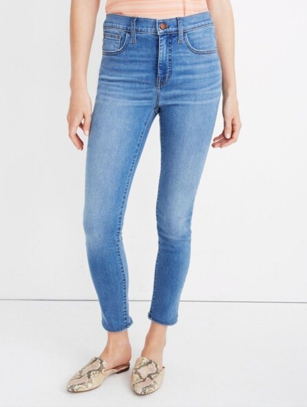 Madewell Womens Light Wash Blue Mid Rise Roadtripper Crop Jeans Size 23 (25x27)